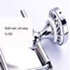 Wall-Mounted Toilet Paper Holder, Gold view 3