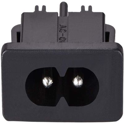 XYWHPGV C8 Panel-Mount Plug Adapter, AC 250V 2.5A, 2-Pin IEC Inlet, Straight, 7-Pack