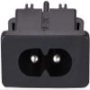 XYWHPGV C8 Panel-Mount Plug Adapter, AC 250V 2.5A, 2-Pin IEC Inlet, Straight, 7-Pack view 1