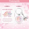 HOWAF Baptism Gifts for Girls, Small Baptism Card with Guardian Angel Keychain view 2