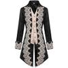 Odizli Men's Steampunk Victorian Tailcoat, Gothic Renaissance Costume, Black, 3XL view 1