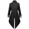 Odizli Men's Steampunk Victorian Tailcoat, Gothic Renaissance Costume, Black, 3XL view 2