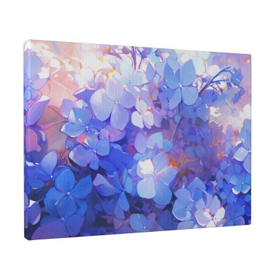JIUJIUJIU Purple Hydrangea Canvas Wall Art, 30 x 45 cm, Framed
