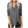 Women's Oversized V-Neck Floral-Print Long-Sleeve Top view 1