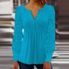 Women's Floral-Print Pullover, Classic Long-Sleeve Oversized Top view 2