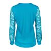 Women's Floral-Print Pullover, Classic Long-Sleeve Oversized Top view 4