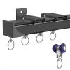 Wall-/Ceiling-Mounted Curtain Track, Room Divider Track, Heavy-Duty Cut-to-Length Aluminum Track, Straight (Black) view 1