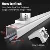 Wall-/Ceiling-Mounted Curtain Track, Room Divider Track, Heavy-Duty Cut-to-Length Aluminum Track, Straight (Black) view 2