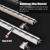 Wall-/Ceiling-Mounted Curtain Track, Room Divider Track, Heavy-Duty Cut-to-Length Aluminum Track, Straight (Black) view 3
