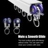 Wall-/Ceiling-Mounted Curtain Track, Room Divider Track, Heavy-Duty Cut-to-Length Aluminum Track, Straight (Black) view 4