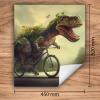 SMTDeco Induction Cooktop Cover, 45 x 52 cm, Dinosaur Bicycle Green view 2
