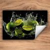 SMTDeco Stovetop Cover for Induction and Ceramic Cooktops, Fruit Lime Black, 80 x 52 cm view 3