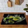 SMTDeco Stovetop Cover for Induction and Ceramic Cooktops, Fruit Lime Black, 80 x 52 cm view 4
