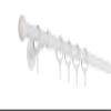 metablo Made-to-Measure Curtain Rod with Ball Finials, 20 mm, Single Track, 14 cm Wall Clearance, White, 330 cm view 2