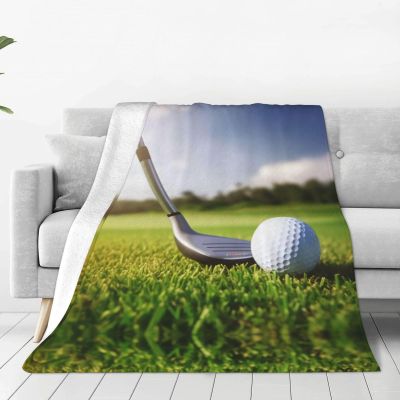 Ultra-Soft Micro-Fleece Blanket with Golf Ball Print