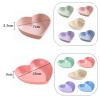 HSNAXingLife 5-Piece Heart-Shaped Plate Set, Mixed Colors, 7 cm view 2