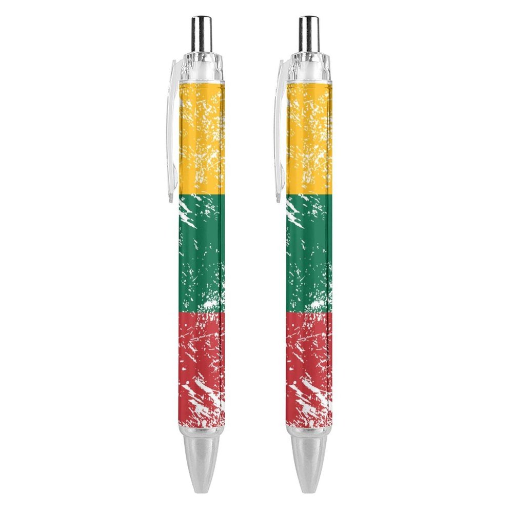 Novaj Lithuania Retro Flag Retractable Ballpoint Pen
