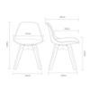 PU Modern Bar Stool for Kitchen Counter, Solid Wood Hotel Chair, Coffee Chair, Lounge Chair (Color: E) (B) HGCHH view 3