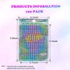 100 Resealable Holographic Zipper Bags, 10 x 15 cm, Reflective Stand-Up Bags for Jewelry, Samples and Candy view 4
