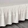 XCLOOZGL Pleated Bed Skirt with Elastic Dust Ruffle view 1