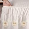 XCLOOZGL Pleated Bed Skirt with Elastic Dust Ruffle view 4
