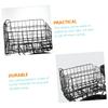 Rear Folding Bicycle Basket, Universal Steel Wire, Black view 2