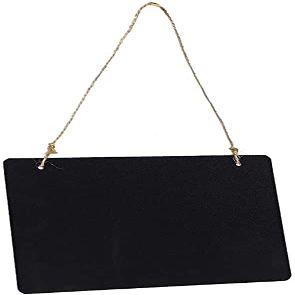 XYWHPGV Mini Chalkboard Sign, Wooden Rectangle Tabletop Tag with Hanging Rope
