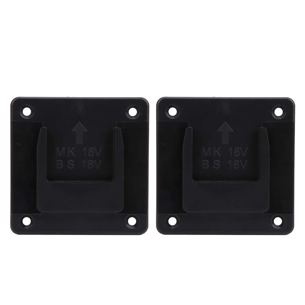 2-Piece Wall-Mount Power Tool Holder, Black