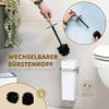 bremermann 2-Piece Savona Bathroom Set, 6-Liter Cosmetic Bin and Wall-Mounted Toilet Brush Set, Square, White Plastic view 4