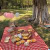 Oikabio 6 x Country-Style Picnic Basket with Lid and Liners for Picnics, Parties, and Barbecues view 2
