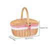 Oikabio 6 x Country-Style Picnic Basket with Lid and Liners for Picnics, Parties, and Barbecues view 3