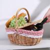 Oikabio 6 x Country-Style Picnic Basket with Lid and Liners for Picnics, Parties, and Barbecues view 4
