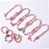 NAMOARLY Pink Animal-Shaped Wooden Bracelet and Necklace Set for Kids view 2