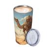 Desert Sand Camel Stainless Steel Straw-Lid Tumbler for Office, Car Rides, and Sporting Events view 3