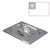 Comas Gastronorm Lid for Containers, Stainless Steel, Center Handle, Dishwasher Safe, GN 1/6 view 2