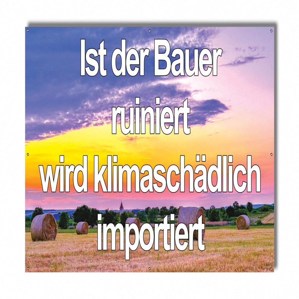 Agricultural Protest Banner – Farmer Protest (Straw Bales 1)