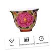 Zerodeko Ceramic Tea Cup with Floral Pattern, Kung Fu Tea Cup, 55 ml view 2