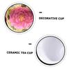 Zerodeko Ceramic Tea Cup with Floral Pattern, Kung Fu Tea Cup, 55 ml view 3