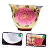 Zerodeko Ceramic Tea Cup with Floral Pattern, Kung Fu Tea Cup, 55 ml view 4