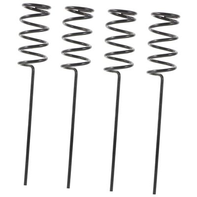 Happyyami 4-Piece Black Metal Wall-Mount Fishing Rod Holder Set