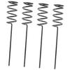 Happyyami 4-Piece Black Metal Wall-Mount Fishing Rod Holder Set view 1