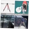 Happyyami 4-Piece Black Metal Wall-Mount Fishing Rod Holder Set view 4