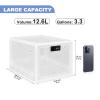 GLOQESEN 2-Pack Lockable Storage Boxes with Combination Locks view 2