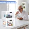 GLOQESEN 2-Pack Lockable Storage Boxes with Combination Locks view 3