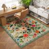 Rugcomf Bedroom Rug, 7.6 x 12.7 cm, Washable, Non-Slip, Low-Pile Boho Floral Rug view 2