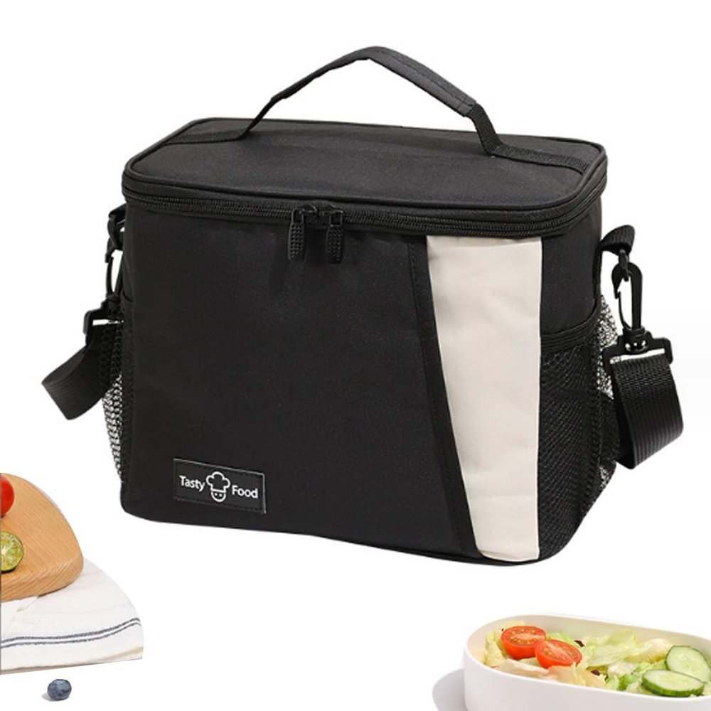Small Lunch Box for Men and Women, Highly Insulated Lunch Cooler Bag, Reusable Lunch Bucket with Adjustable Shoulder Strap, Reusable Lunch Container for Work, Office, and Picnic