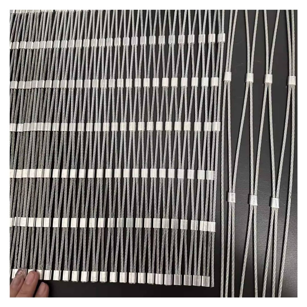 DTVEW 304 Stainless Steel Cable Mesh, 10 cm/1.5 mm Flexible Garden and Stair Safety Net, 4 x 6 m