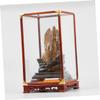 HOOTNEE Buddha Glass and Wood Display Case for Figures view 4