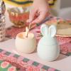 BOOWAN NICOLE Easter Bunny Egg Candle Jar Silicone Mold with Lid view 2