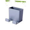 PRETYZOOM 3-Piece Wall-Mounted Holder Set for Phones and Remotes, Gray view 1